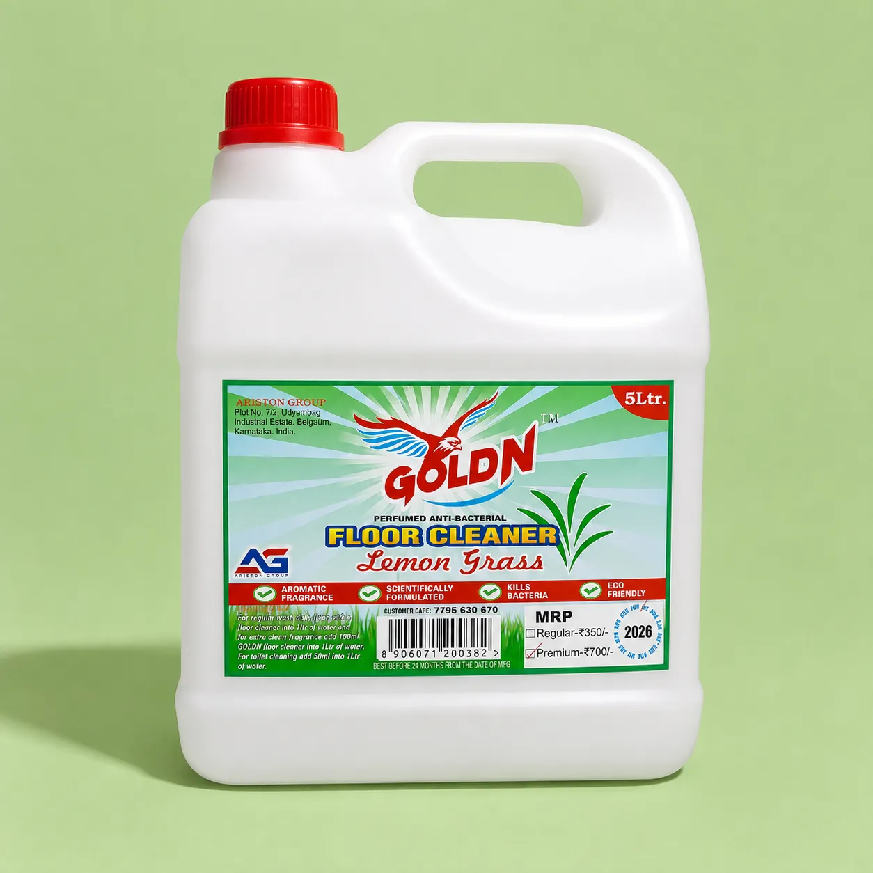GOLDN Floor Cleaner – Lemon Grass (5Ltr)